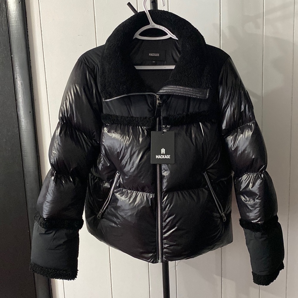 Black Mackage puffer jacket (Women’s M)